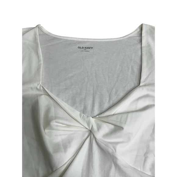 Old Navy Long-Sleeve Twist Front V-Neck Top Sz XXL Ivory Blouse Soft New - Picture 7 of 9